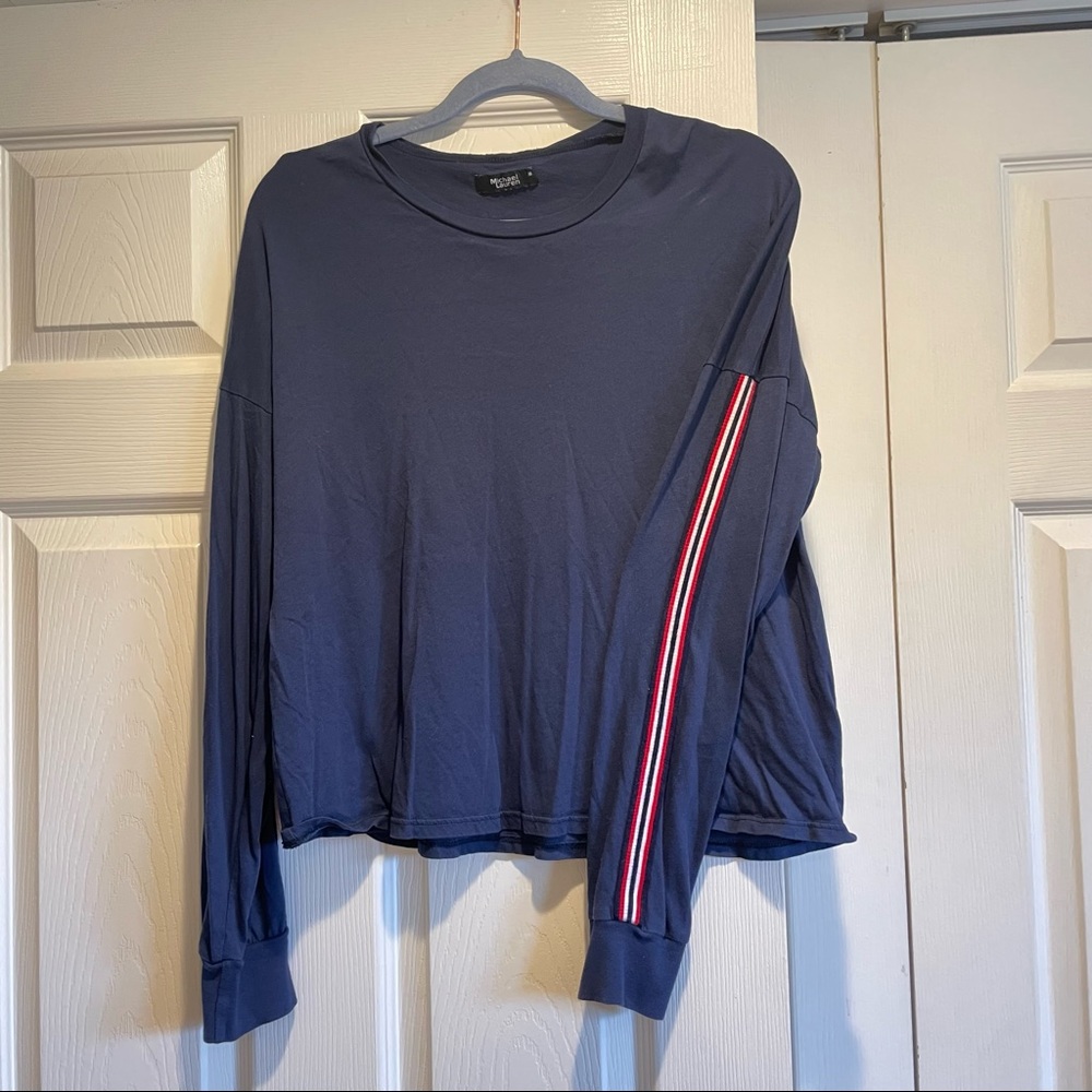Michael Lauren Navy Long Sleeve Tee